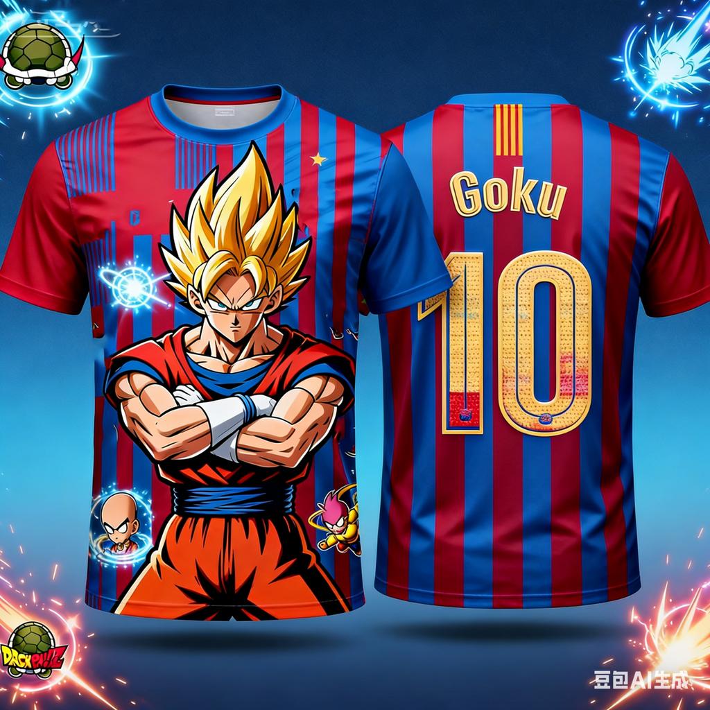 Dragon Ball Super Goku Super Saiyan 3D Printed Soccer Jersey Men's Casual Short Sleeve Anime Football Tee Children's sportswear