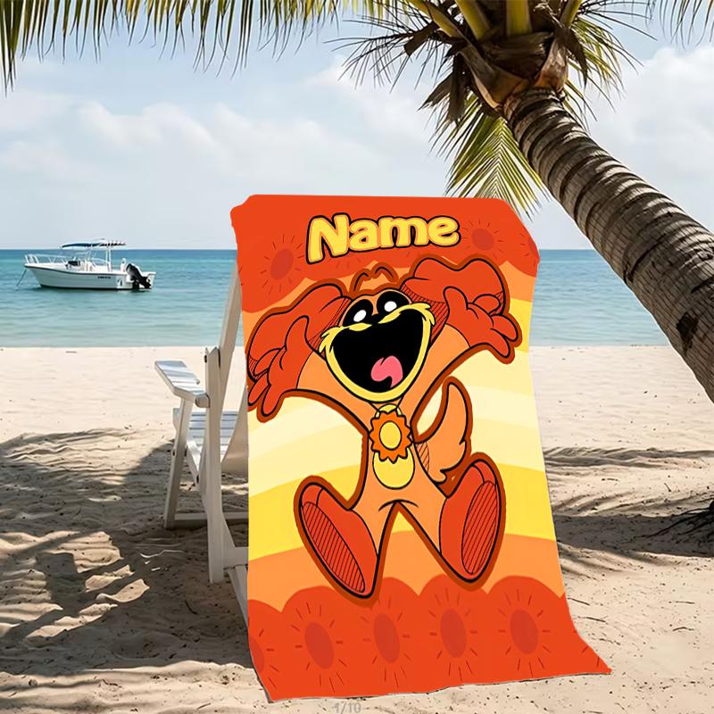 Customizable Personalized Beach Towels Smiling Critters Themed designs.Suitable for the Beach, Yoga, Sports;ideal As Beach Accessories