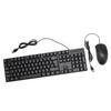 Wired USB Keyboard Mouse Set Ergonomic 104 Keys Keyboard Comfortable Grip Mouse for Game Business