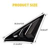 For Honda Civic 10th Gen 2016- Hatchback Rear Window Louvers Side Air Vent Scoop Sun Shades Cover Trim Car