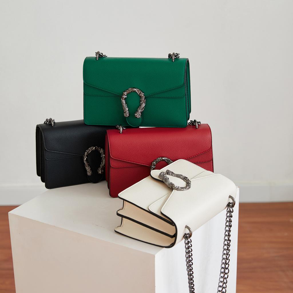 Autumn and Winter New Fashionable Lychee Pattern Same Chain Bag Single Shoulder Oblique Span Women's Bag