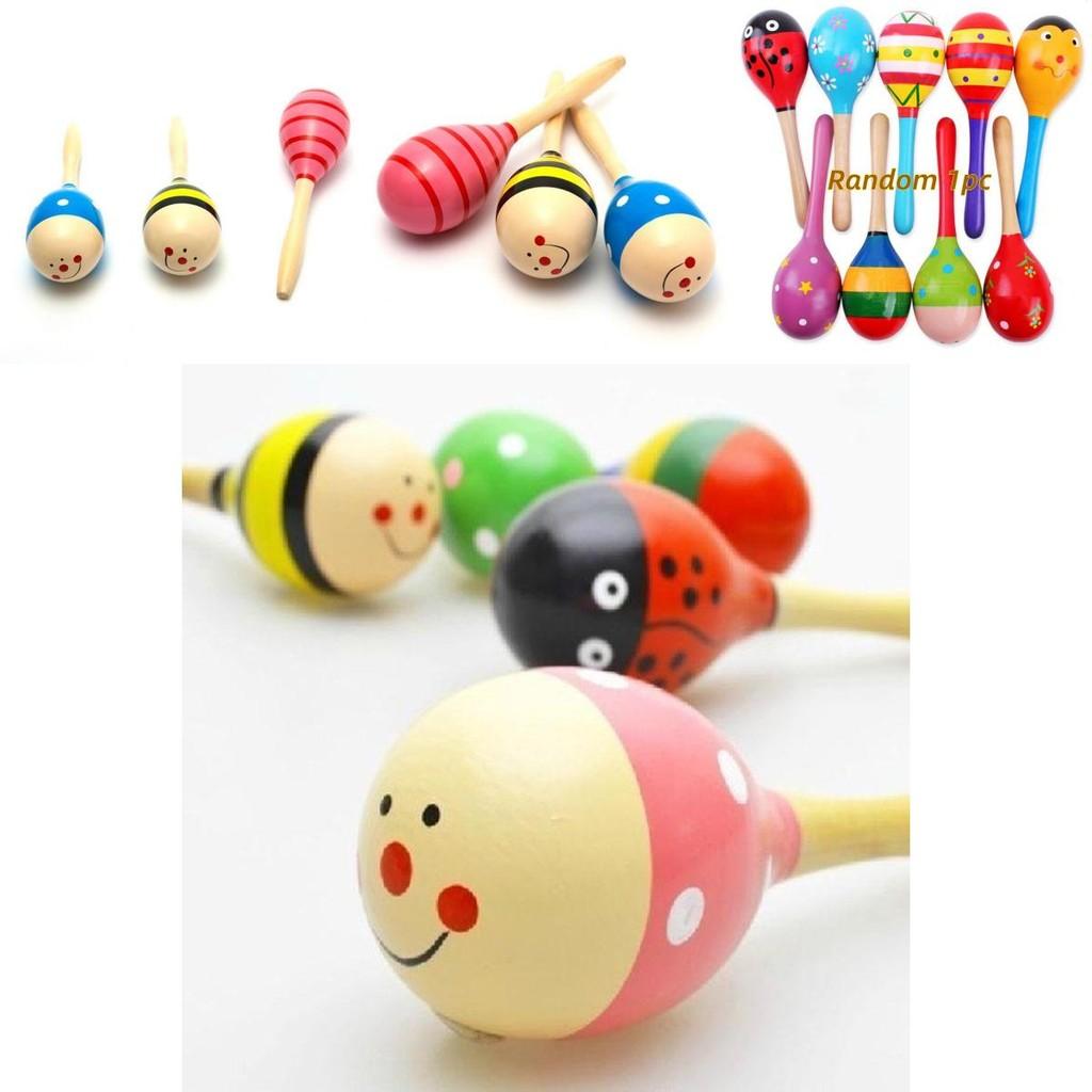 Wooden Shaker Rattle Musical Instrument For Baby Sensory Development And Playtime