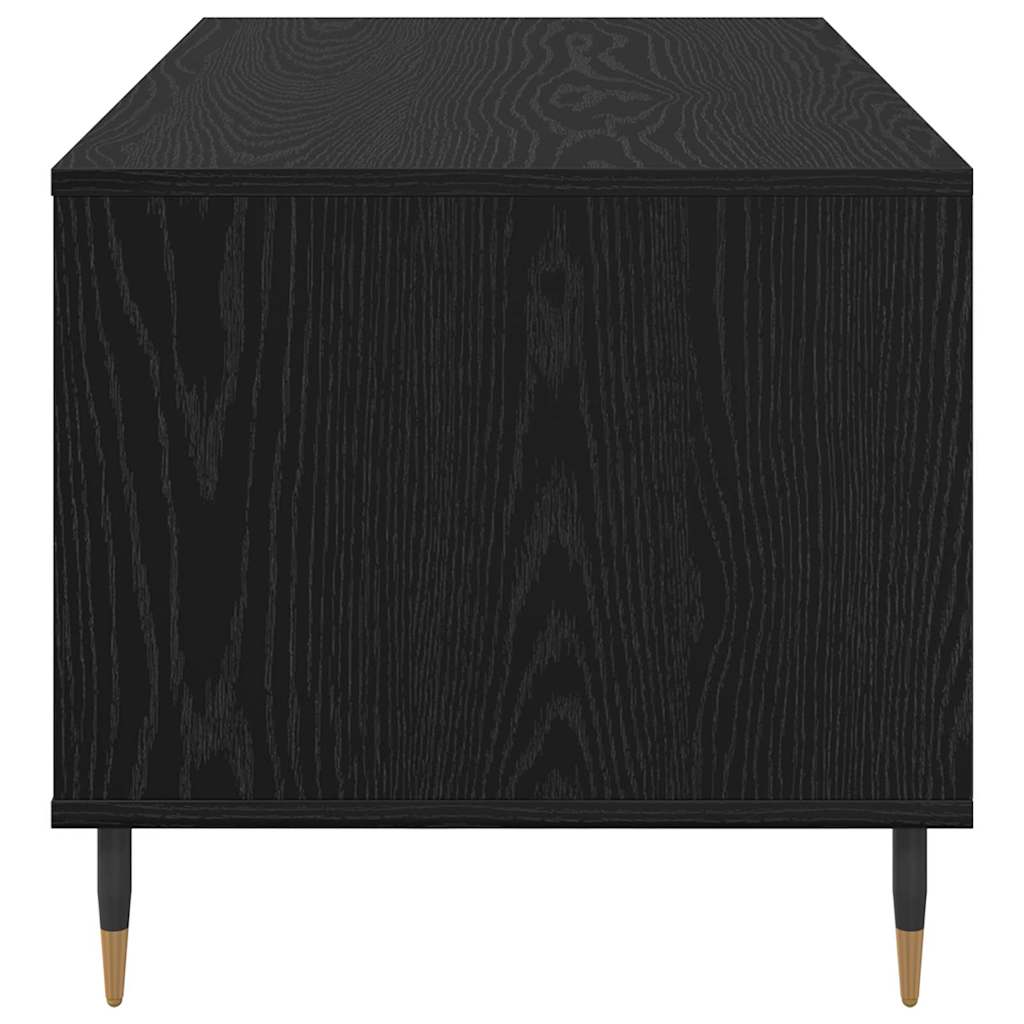 Coffee Table Black Oak Look 90 x 49 x 45 cm Engineered Wood