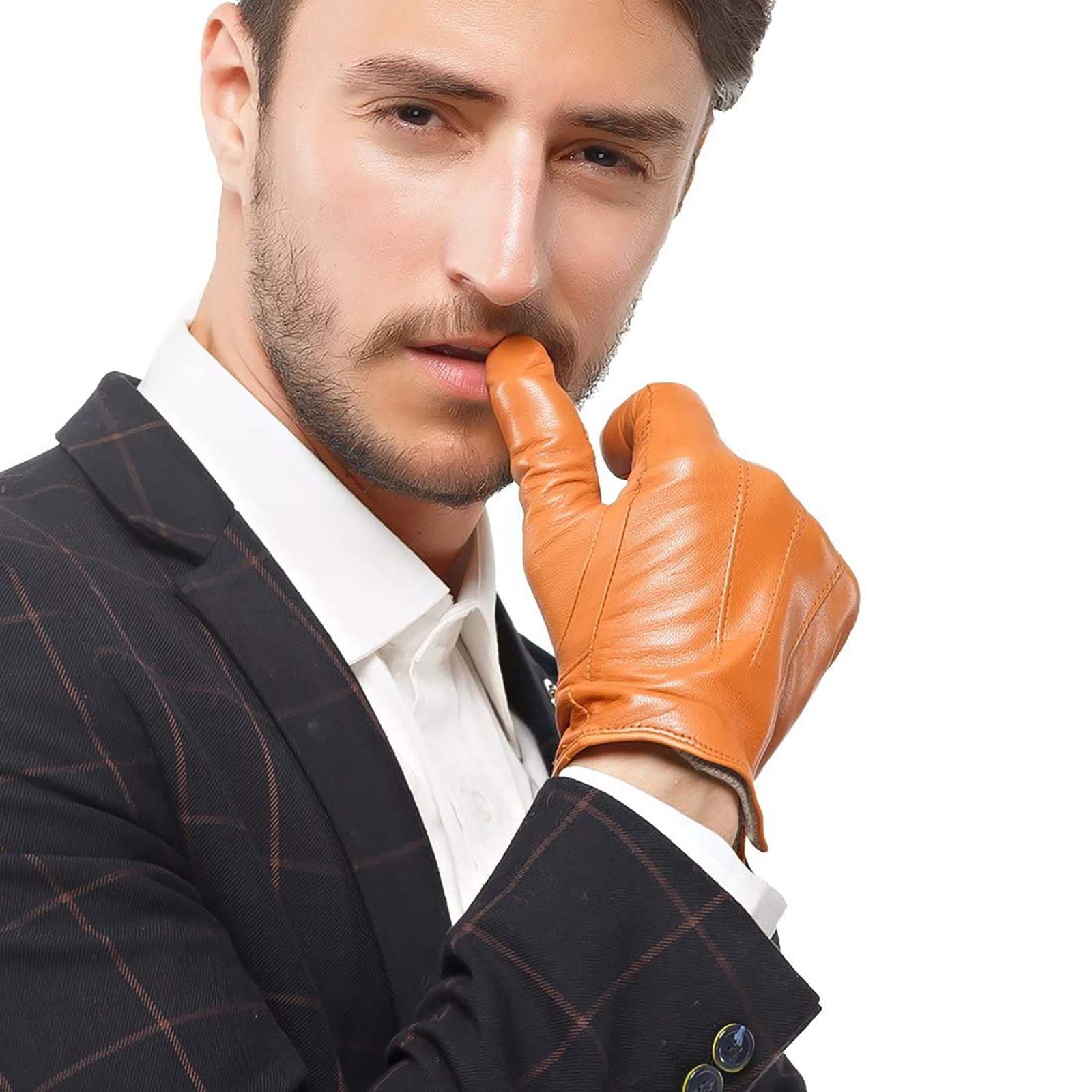 

Nappaglo Натуральная овечья кожа Перчатки для смартфона для вождения с длинной флисовой подкладкой Перчатки для смартфона для мужчин, Совместимые, Ручная работа, (Большой, Хаки)