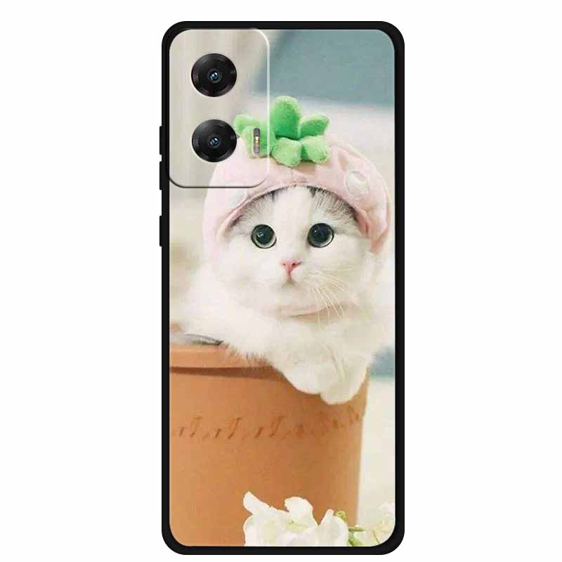 For Moto G85 5G Case TPU Animals Soft Silicone Back Cover Phone Cases For Motorola Moto E14 MotoG85 Wolf Protective Cool funda