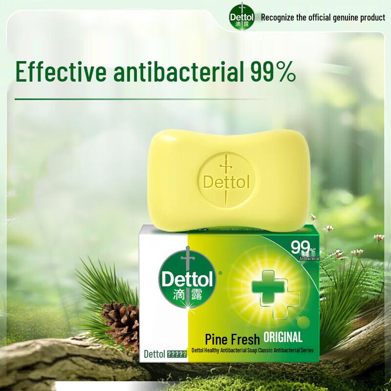 Dettol Pine Fresh Antibacterial Bar Soap 6-Pack