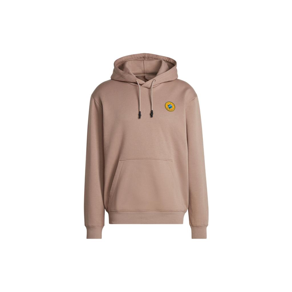 Adidas Originals Trefoil WH Hoodie Solid Logo Pattern Long Sleeve Sweatshirt Men Hoodie Brown II8475