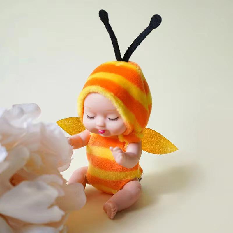 Miniature Sleeping Reborn Doll PVC Vinyl Kids Toy Gift Box