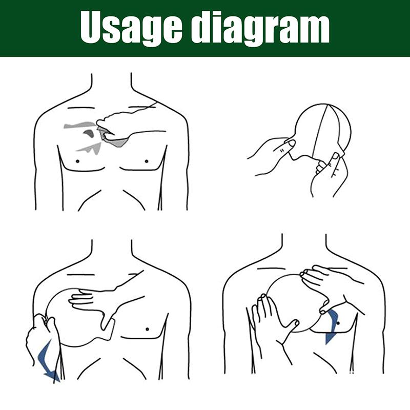 Vent Chest Seal Occlusive Adhesive Dressing For Open Chest Wounds Care Survival Emergency Trauma Sticker First Aid Patch