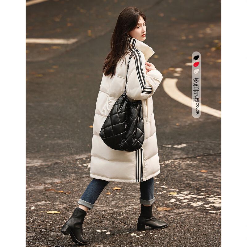 Damen 90% Entendaunen Lange Pufferjacke