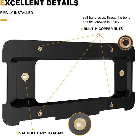 Rear License Plate Holder Bracket For BMW 1/2/ 3/5 / 6/ X Series, 328I 323I 528I M3, Mini Cooper, Bumper Trunk Car Tag Frame With Screws, Replace