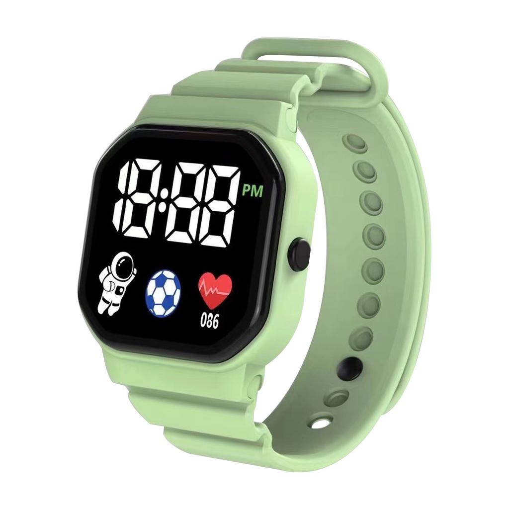 LED Digital Kids Watch Cartoon Sports Watches for Boys Girls Student Spaceman Silicone Strap Disposable Electronic Wristwatch