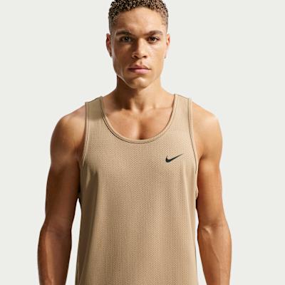 Nike Tank Tops Men s Apricot Tea Brown/Cool Gray/Black/Black Crew Neck S