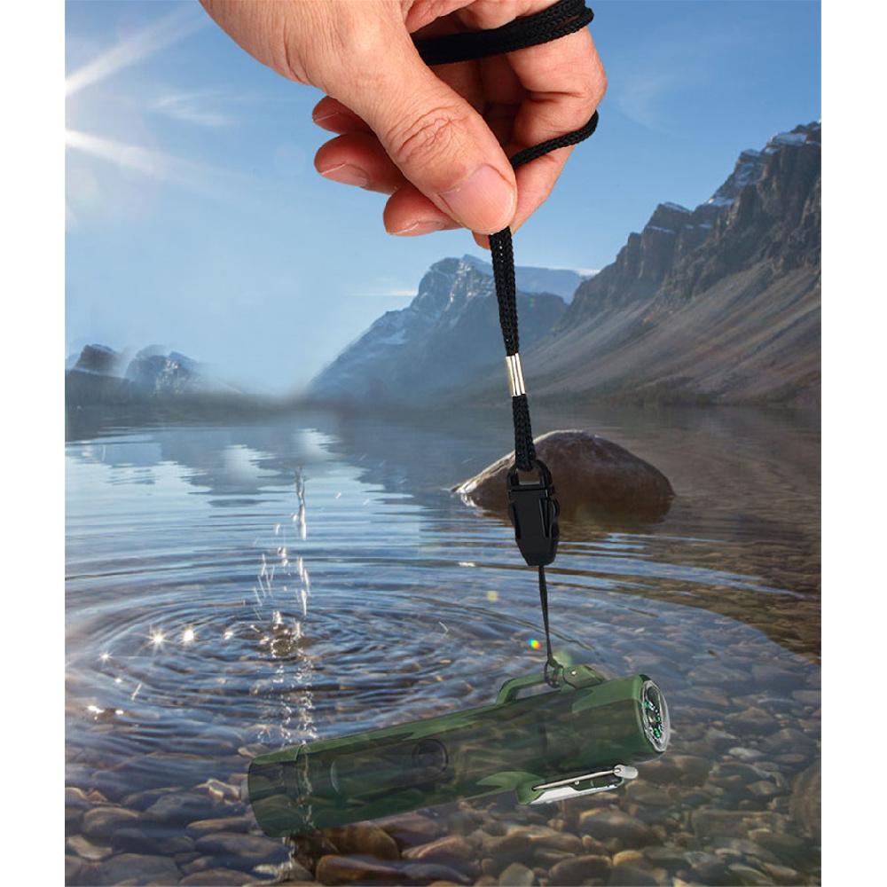 Multifunctional Outdoor Pulse Igniter, Waterproof, Windproof, With Compass And Flashlight