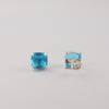 Swiss Blue Topaz Gemstone 925 Sterling Silver Handmade Jewelry Partywear Studs Earring 1" For Birthday EE-181-14