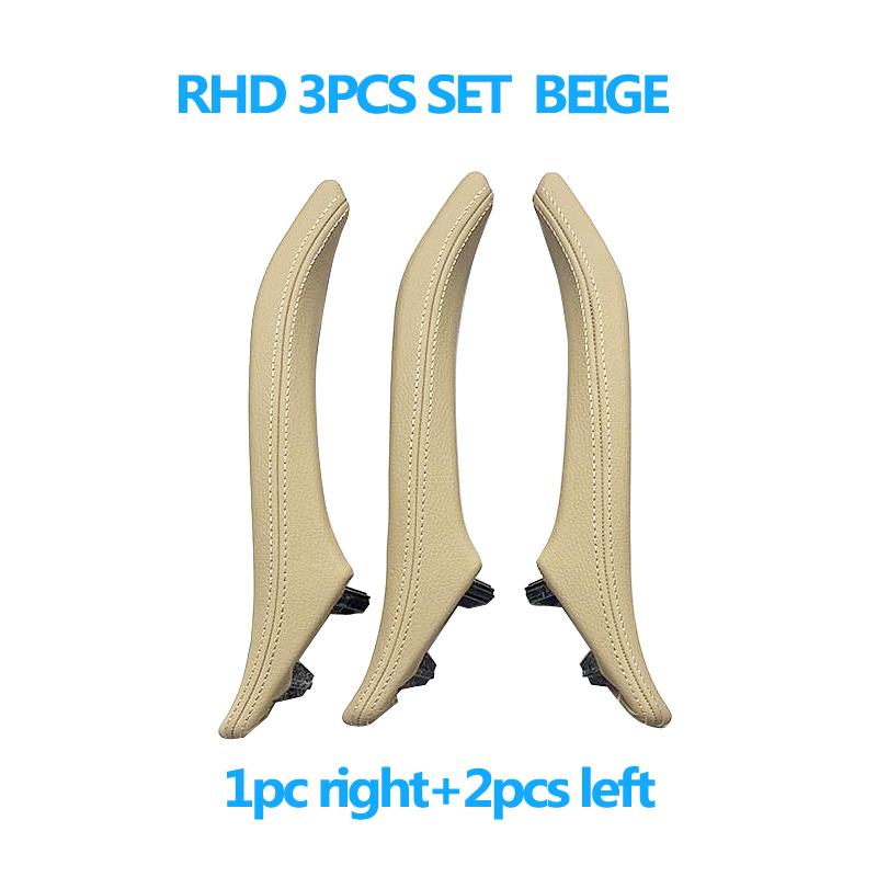 3-teiliges Innenzubehör für 3 Passagiertüren mit Ledergriffabdeckung für BMW 5 Series F10 F11 520i 523i 525i 528i