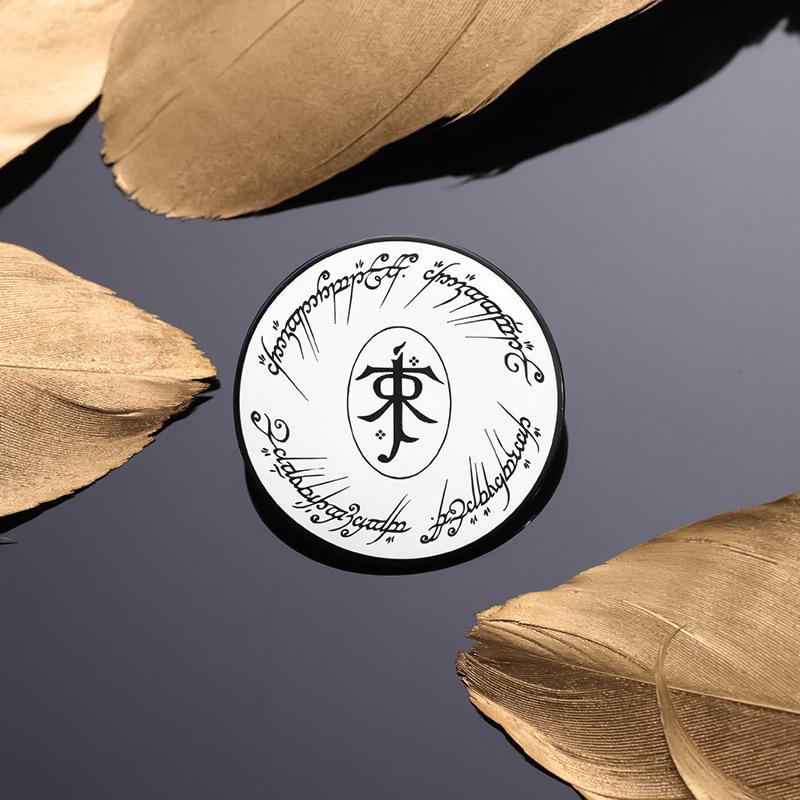 Round Geometric Fashionable Badge Brooch Made From Sturdy Alloy Perfect Collectors For