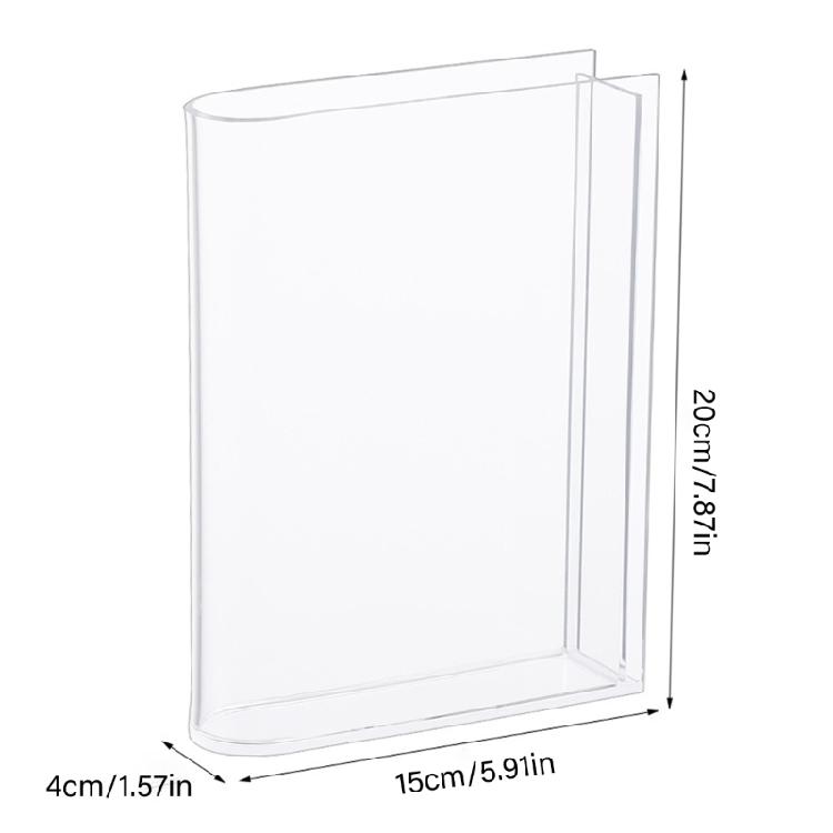 Acrylic Book Design Flower Jar Powerful Substance Prevents Accidents in Family Condition Safe for Child Pet Friendly