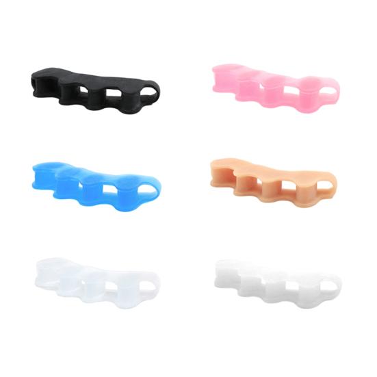 2Pcs Toe Separators for Overlapping Toes Soft Silicone Bunion Corrector for Men Women Reusable Ergonomic Spacer for Foot Alignment Hallux