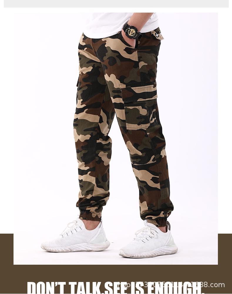 2025 Men's Military Camouflage Cotton Work Pants with Multi-Pockets & Embroidery