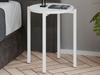 Round Loft Bedside Table 35x35x46 Cm Metal White
