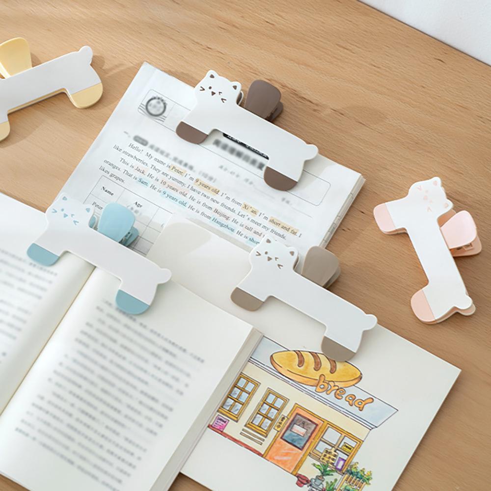 Cute Cat Book Holder, Fixed Book Holder, Office Supplies Folder, Student Stationery Clip, Bill Holder