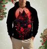Men's Hooded Fashion Animal Wolf 3D Print Hoodies Top New Autumn Fashion Casual Long Sleeved Pullover Oversized Sweatshirts