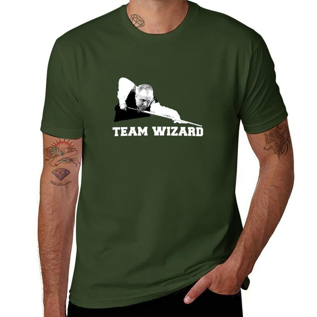 Snooker - Team Wizard (John Higgins Fans) T-Shirt Cute Clothes Tops Customizeds T-shirts for Men Cotton