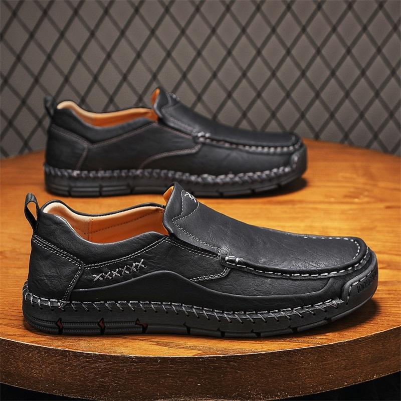 High Quality Men's Casual Leather Soft Bottom Shoes Comfy Big Size 39-48 Business Classic Business Shoes Flat Designer Loafers