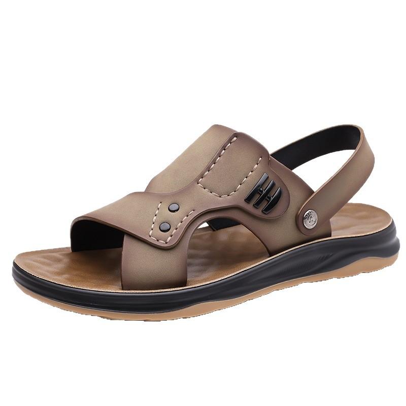 2025 New Summer Men's Platform Sandals Soft-soled Beach Shoes Casual Dual-purpose Hollow Shoes Sandals