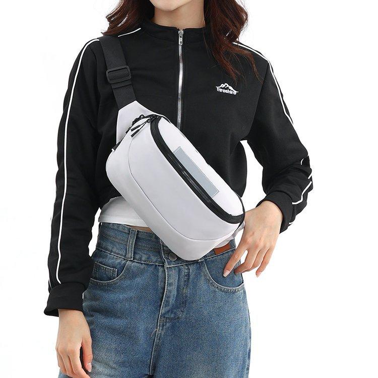Sports Waist Bag for Men and Women, Casual Canvas Single-shoulder Crossbody Bag, Outdoor Waterproof Chest Bag, Versatile Small Crossbody Bag