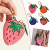 Mini Cherry Fruit Shape Coin Purse Portable Strawberry Blueberry Peach Lemon Cute PU Leather Pouch Wallet Pendant Key Chain Gift
