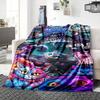 Fantasy Halloween Icons Flannel blanket, soft and warm, suitable for beds and sofas, all seasons, portable travel blanket. 0730153