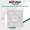 Plastic Dual Door Dryer Vent Cover with Screws Easy Install Air Conditioner Air Outlet Air Circulation Square Shape