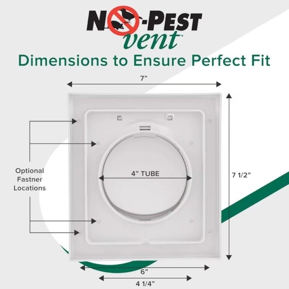 Plastic Dual Door Dryer Vent Cover with Screws Easy Install Air Conditioner Air Outlet Air Circulation Square Shape
