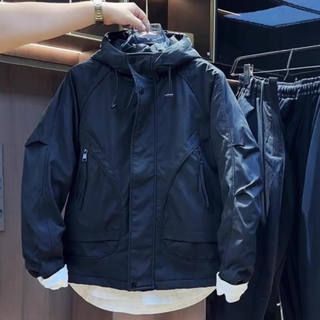 Autumn New Men's Hooded Jacket Trendy Brand Thin Cotton Clothes Versatile Darth Vader Jacket Simple Fashion Jacket