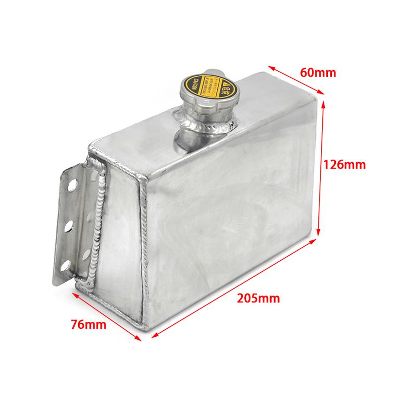 1L Aluminum Coolant Expansion Fill Tank Reservoir Oil Catch Can Fuel Surge Tank For Honda Civic 240SX WRX