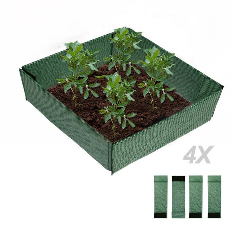 Mobile Garden Polygonal Flowerbed Box, Heavy Duty Plastic Planter Box Bed for Growing Flowers