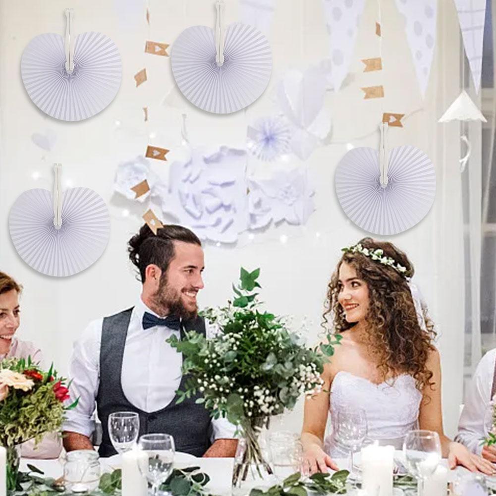 Okrągły Wentylator DIY do Malowania z Plastikową Rączką Ręczny Wentylator Pusty Składany Wentylator na Wesele, Imprezę i do Dekoracji Domu