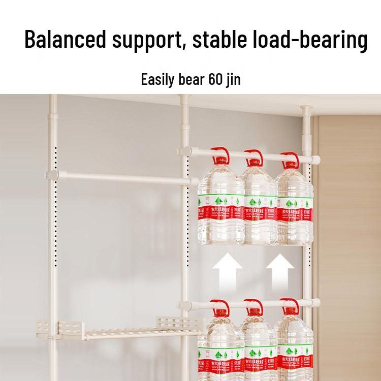 Floor-Standing Clothes Rack: Bedroom Hanger, Retractable Drying Rod, Coat & Hat Rack.