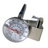 Kitchen Milk Temperature Reader with Metal Stem and Pot Side Clip, Two Scale Face for Coffee Heating and Home Cooking