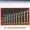 Professional Socket Wrench Set with Open-End Wrenches - Complete Mechanics Tool Kit for DIY & Auto Repair