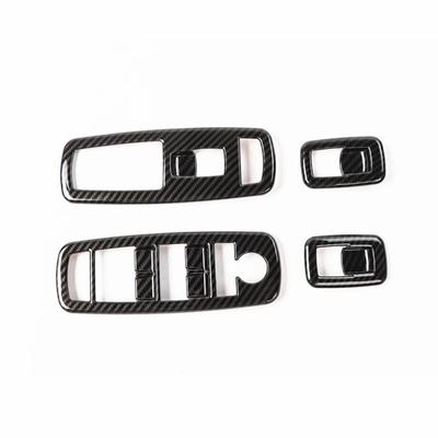Carbon Fiber Look Window Lift Switch Panel Cover Trim For Dodge Charger 2011-23
