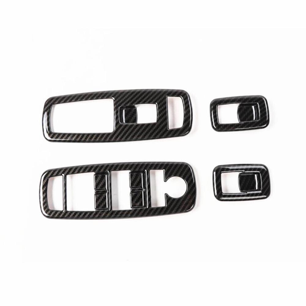 Carbon Fiber Look Window Lift Switch Panel Cover For Dodge Charger Durango 2011+