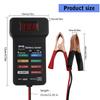 Precisionsbatteritestare för 12/24V Fordon Lättanvänt Bilbatteridiagnostikverktyg med Spännings- och Kapacitetsdisplay