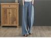 Retro Wide-Leg Cotton Linen High-Waisted Pants - Plus Size Women's Casual Wear
