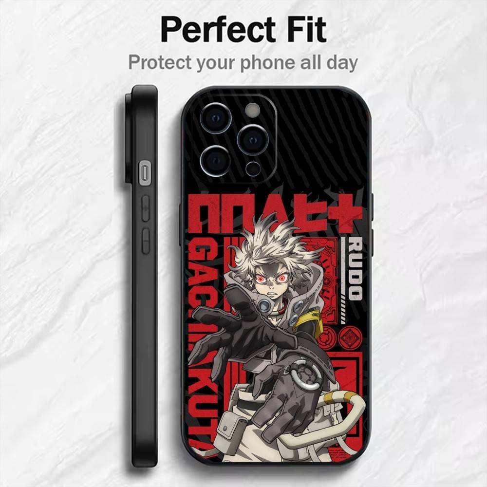 G-Gachiakuta Anime Rudo Handyhülle Für iPhone17,16,15,14,13,12 Plus,Max Weiches Silikon Schwarze Hülle