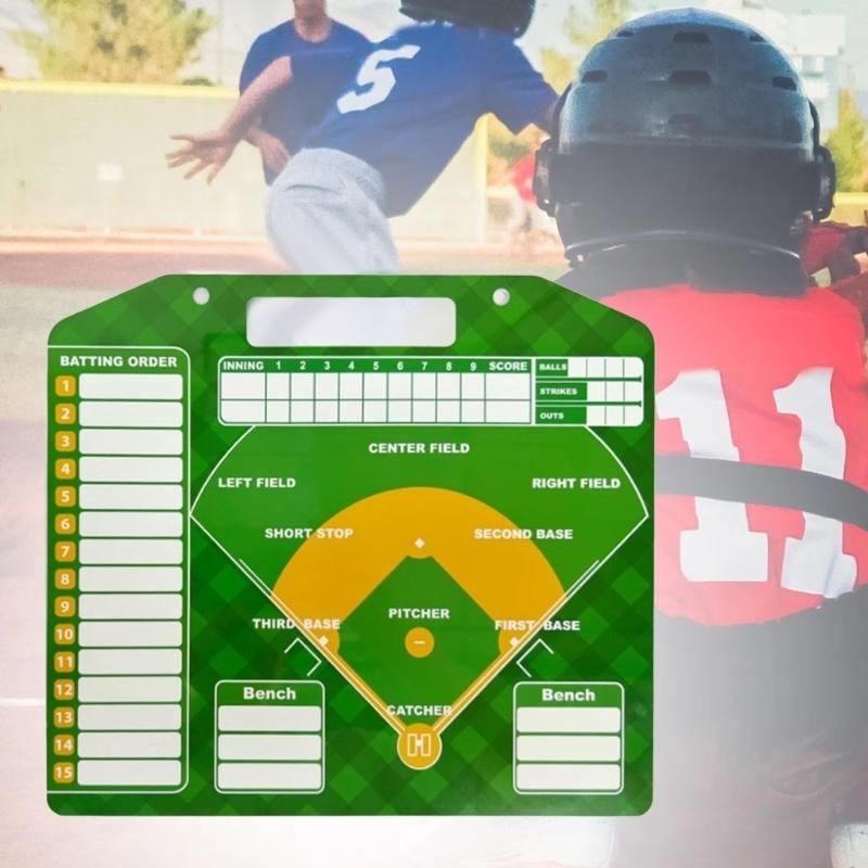Baseball Coaching Board Double Sided Baseball Lineups Board Dry Erases Baseball Clipboard Coaching Accessories Enduring