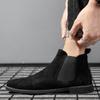 Fashion Pointed Chelsea Boots Men Comfortable Ankle Dress Boots Men Lace Up Cheap Men's Suede Shoes Casual Botas Chelsea 2024