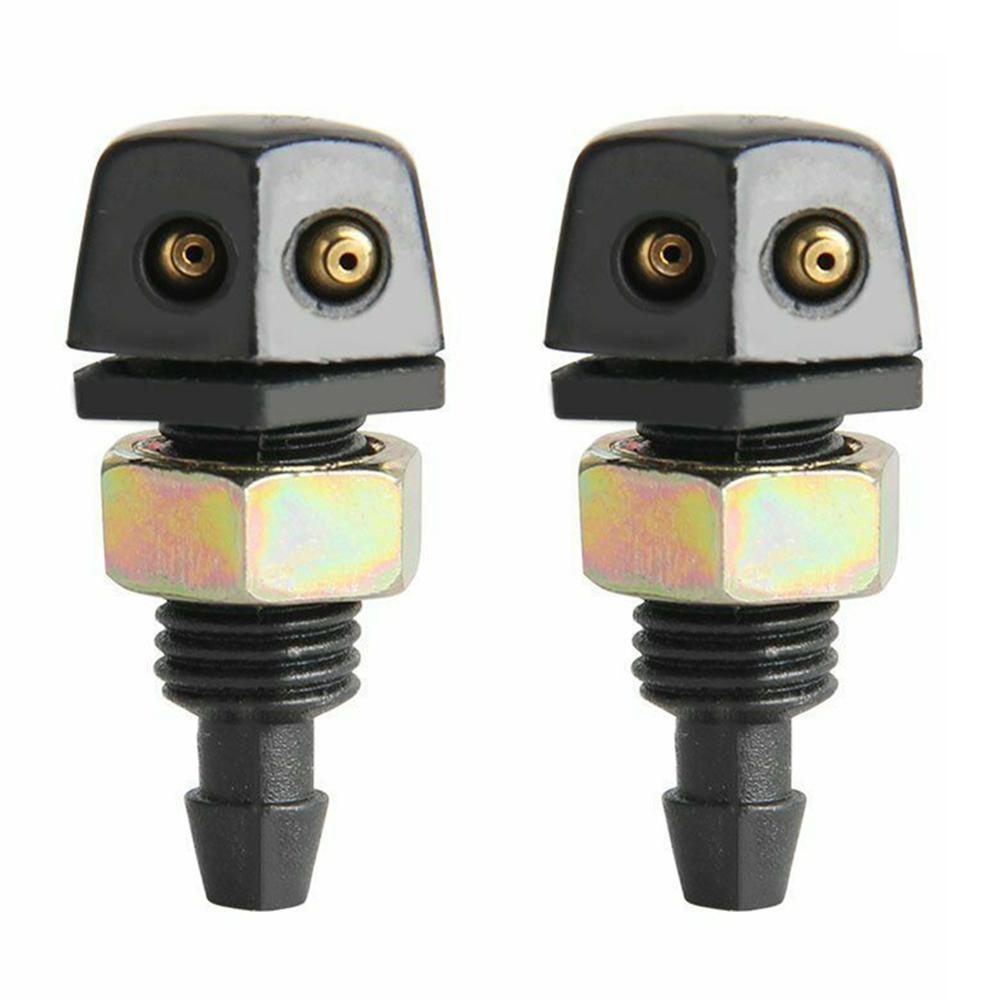 2Pcs Universal Car Front Windshield Wiper Washer Nozzles Jet Sprayer Sprinkler Water Spout Outlet Auto Accessories